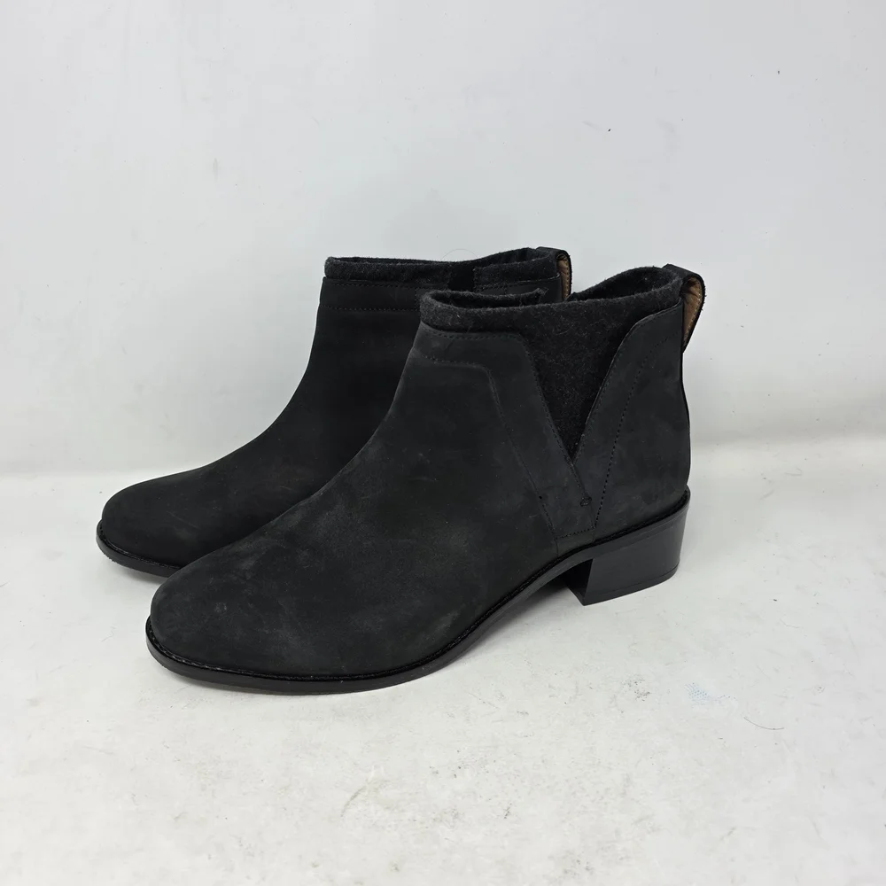 Vionic Joslyn Black Suede Ankle Booties Size 8